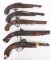 LOT (5) BRITISH & US MARTIAL PISTOLS