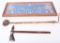 LARGE INDIAN LOT ARROWHEADS, TOMAHAWK, STONE CLUB