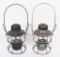 PAIR OF ADAMS AND WESTLAKE RAILROAD LANTERNS