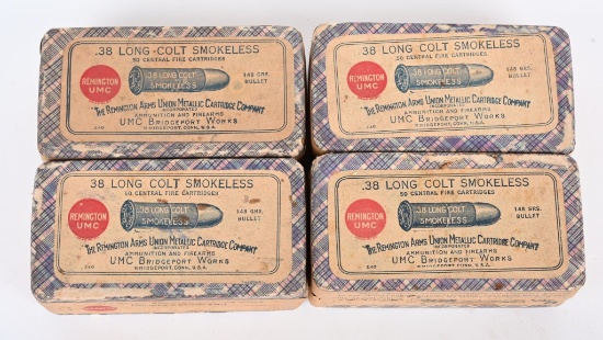 (4) FACTORY FRESH 2-PC BOXES .38 LONG COLT AMMO