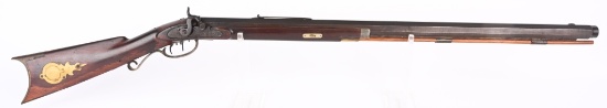 FINE HALF STOCK PERCUSSION HEAVY BBL. RIFLE