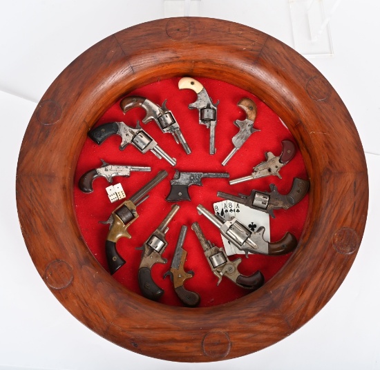 GAMBLERS DISPLAY (13) ANTIQUE DERINGERS