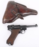 MAUSER 42 CODE P-08 LUGER DATED 1939 W/ HOLSTER