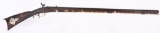 EARLY HALF STOCK PERCUSSION SPORTING RIFLE.
