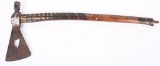 LARGE BRASS TACK HEART CUT OUT PIPE TOMAHAWK