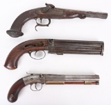 LOT (3) INCOMPLETE ANTIQUE PISTOLS