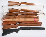 LOT OF 14 .22 RIFLE STOCKS RUGER MARLIN MOSSBERG