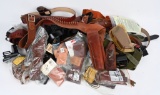 LARGE LOT NOS HOLSTERS BELTS SLINGS LEATHER
