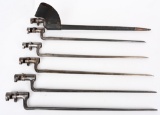 LOT OF 6 .58 CAL MODEL 1855 SOCKET BAYONETS