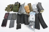 LOT OF AR MAGAZINES + ACCESSORIES