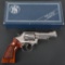 BOXED S & W MODEL 19-4 NICKEL REVOLVER