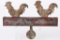 19th CENTURY CHICKEN BULLS EYE STEEL TARGET
