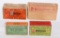 LOT (4) COLLECTIBLE FULL 2-PIECE BOXES AMMO