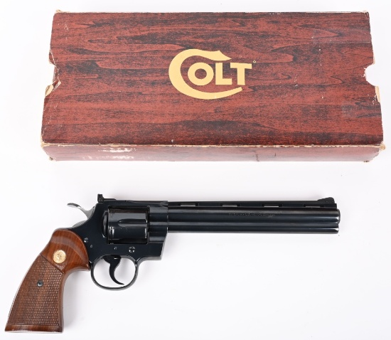RARE COLT 8" BLUE 38SPL, PYTHON TARGET IN BOX