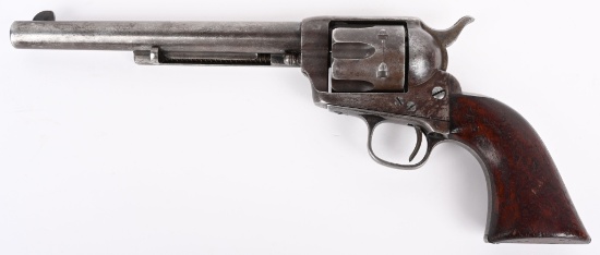 FINE ETCHED PANEL COLT SAA FRONTIER REVOLVER 1881