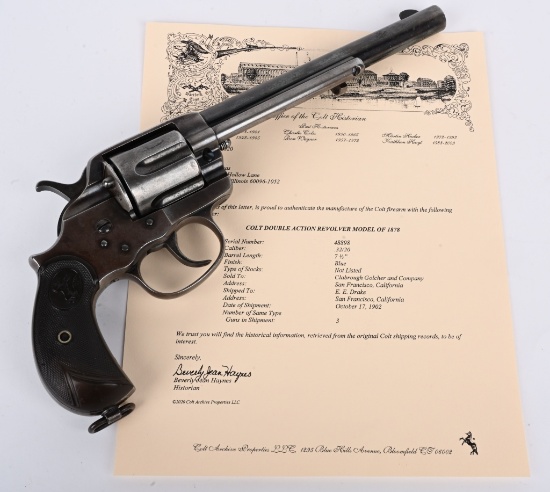 SCARCE COLT MODEL 1878 32-20 CALIBER REVOLVER
