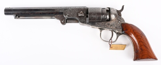 RARE ENGRAVED COLT POCKET NAVY REVOLVER