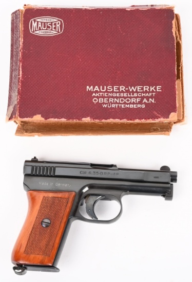 PRISTINE BOXED MAUSER MODEL 1910 PISTOL