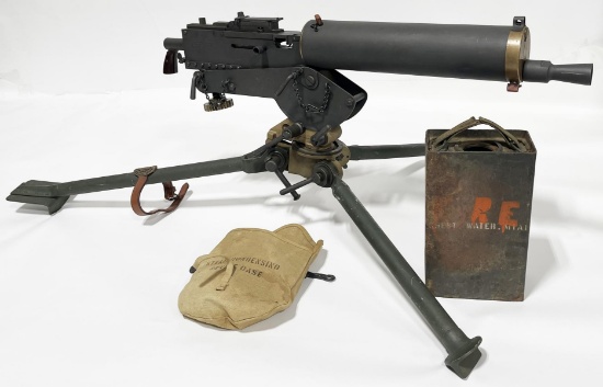 FINE BROWNING DISPLAY MACHINE GUN W/ COLT TRIPOD