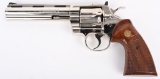 FACTORY NICKEL COLT PYTHON REVOLVER - 1978