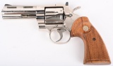 FACTORY NICKEL COLT PYTHON REVOLVER