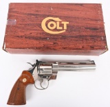 BOXED NICKEL COLT PYTHON REVOLVER