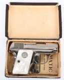 BOXED NICKEL PEARL COLT MODEL 1908 POCKET PISTOL