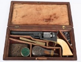 CASED ENGRAVED COLT 1849 POCKET MODEL REVOLVER