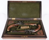 CASED DUTCH ROTTERDAM MARKED FLINT PISTOLS