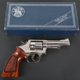 BOXED S & W MODEL 19-4 NICKEL REVOLVER