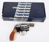 BOXED NICKEL S&W MODEL 38 REVOLVER