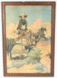 ORIGINAL COLT TEX & PATCHES FRAMED POSTER