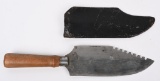 FINE ANTIQUE BUFFALO HUNTERS CLEAVER SHEATH