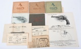 LOT (11) EARLY COLT CATALOGS, FLYERS, ETC