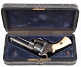CASED ENGRAVED IVORY LEFAUCHEUX PATENT REVOLVER