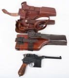 MAUSER MODEL 1930 BROOMHANDLE WITH HOLSTERS