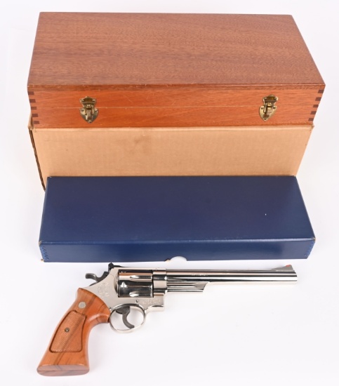 BOXED, CASED NICKEL S&W 29-2 REVOLVER