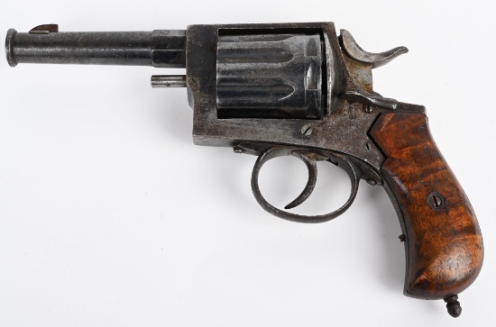 ANTIQUE BELGIAN 8MM LEBEL 9 SHOT REVOLVER