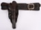 TOOLED SADDLE LEATHER 1880'S CHEYENNE HOLSTER BELT