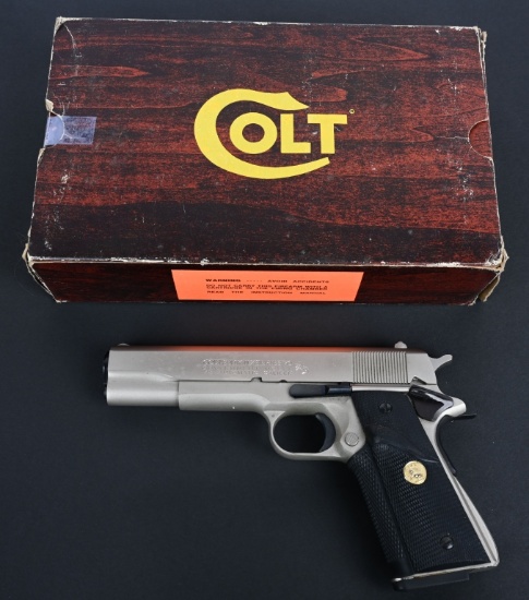 BOXED ELECTROLESS NICKEL COLT GOVERNMENT 1911 A1