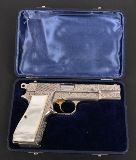 CASED 1st YEAR BROWNING RENAISSANCE HI-POWER 1954