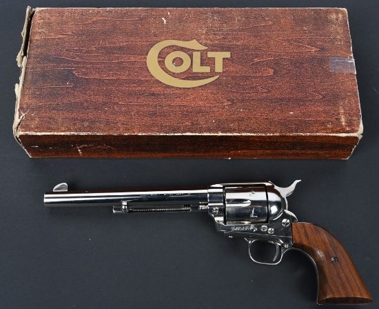 FINE NICKEL COLT SAA REVOLVER