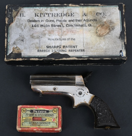 KITTEREDGE & CO. BOXED SHARPS 4-BARREL DERINGER