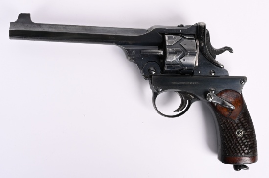 RARE WEBLEY-FOSBERY SEMI-AUTO REVOLVER IN 38 CAL,