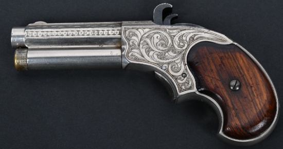 NR-MT FACTORY ENGRAVED REMINGTON RIDER PISTOL