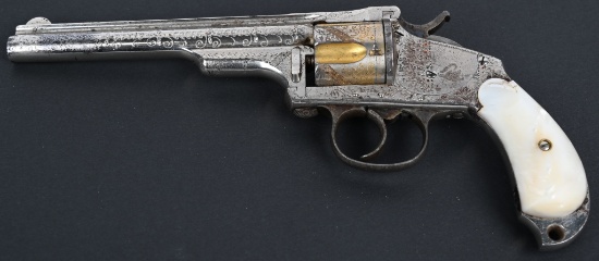 FACTORY ENGRAVED M&H D.A. POCKET REVOLVER