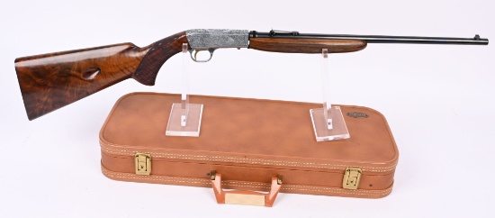 FUNKIN ENGRAVED BROWNING BAR.22 RIFLE W/ CASE