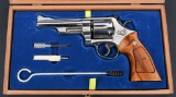 CASED S&W MODEL 27-2 NICKEL REVOLVER