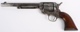 COLT ETCHED PANEL SAA NICKEL REVOLVER- 1883