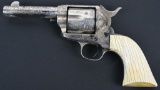 ENGRAVED SILVER PLATED COLT SAA SHERIFF MODEL